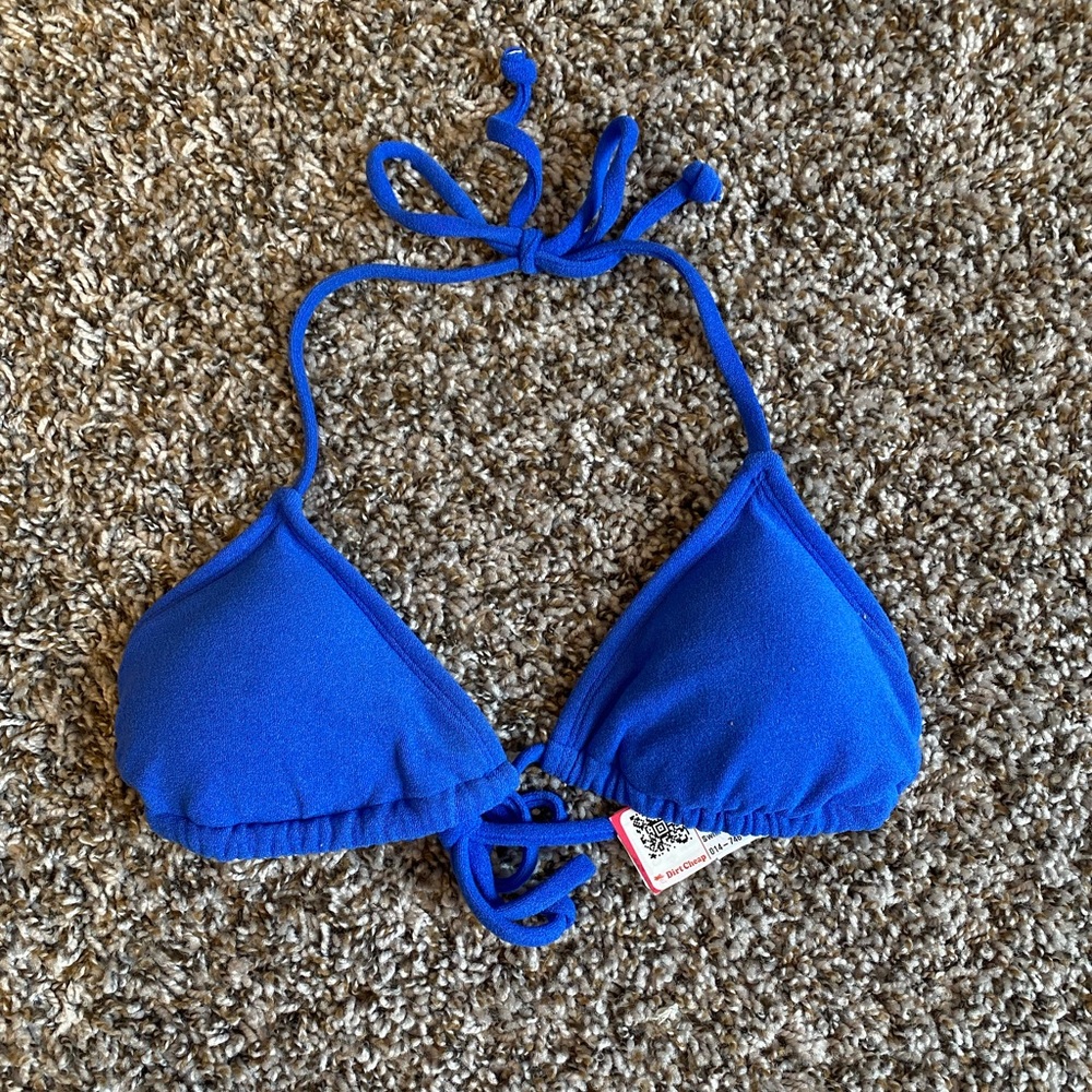 blue bikini top